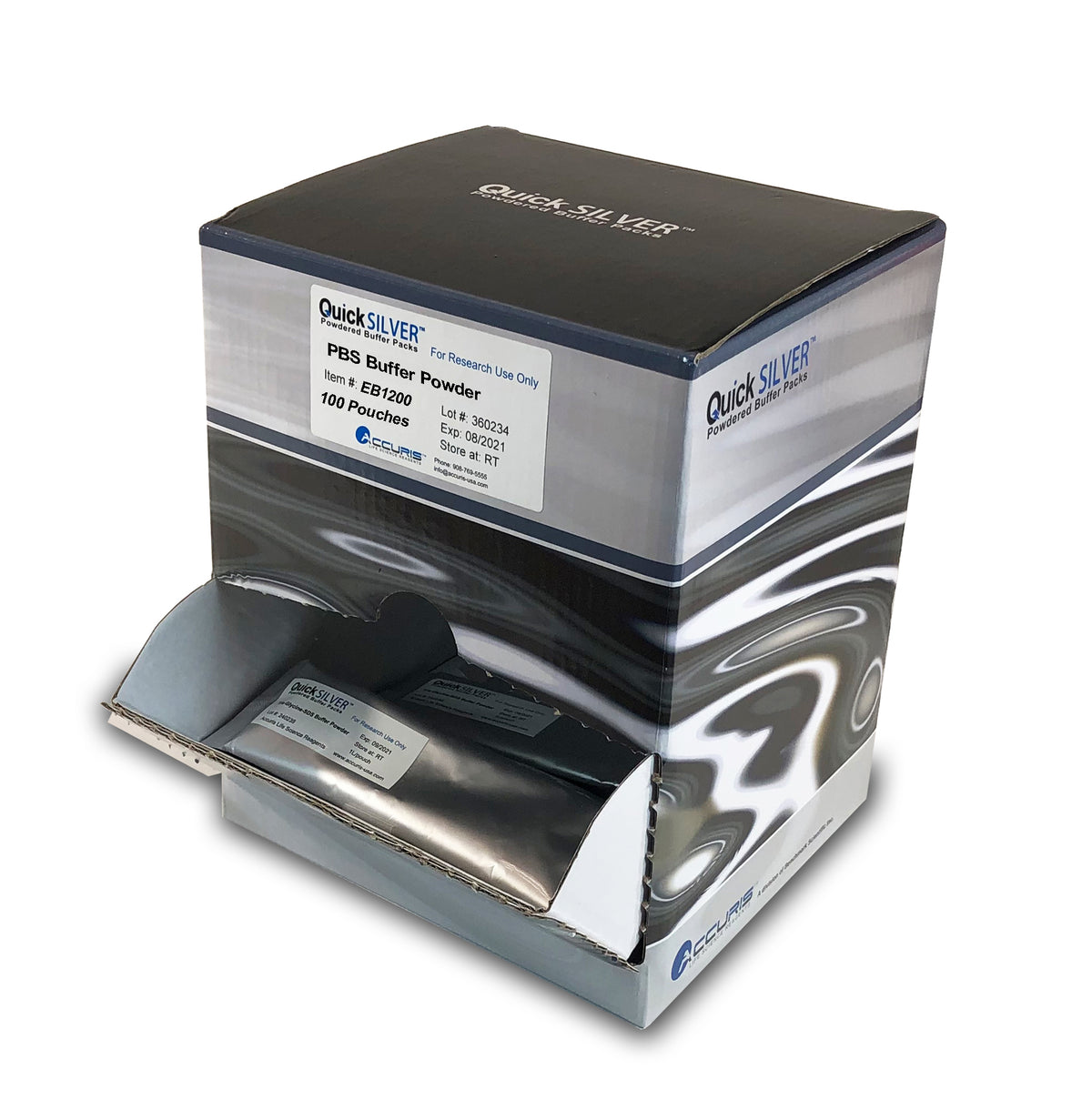 QuickSilver PBS Buffer Powder, 100 pouches EB1200 - Accuris Instruments™ - Benchmark Scientific