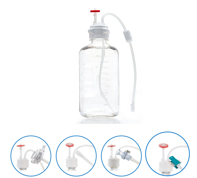 EZBio® MTO 2L Bottle Assembly, 53B VersaCap®, 10/cs (438-0307-FLS) — Foxx Life Sciences