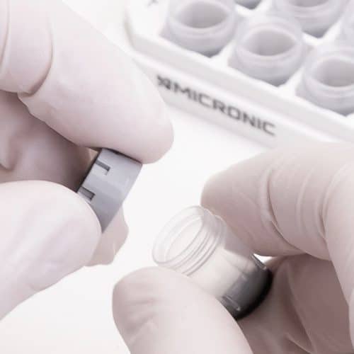 Screw Caps for externally threaded tubes in 96-well format - Sample Storage Caps - Micronic
