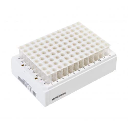 Pierceable TPE Capmats for capping 96 tubes with Internal Thread (Large pack) - Sample Storage Caps - Micronic