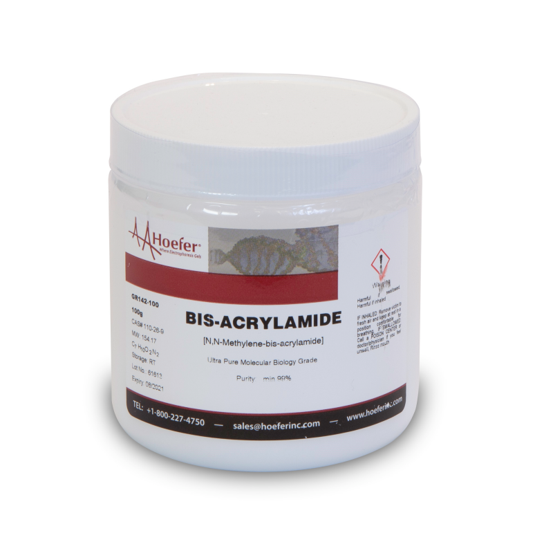 N,N’-Methylene-bis-Acrylamide, 100 Grams GR142-100 - Hoefer Inc.