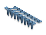 EU 0.1 ml 8-tube strip – LP,UC,SFGC,Single attached Optical wide area cap,Fits Shell Frame Grids (0.1ml) K72810 - BIOplastics