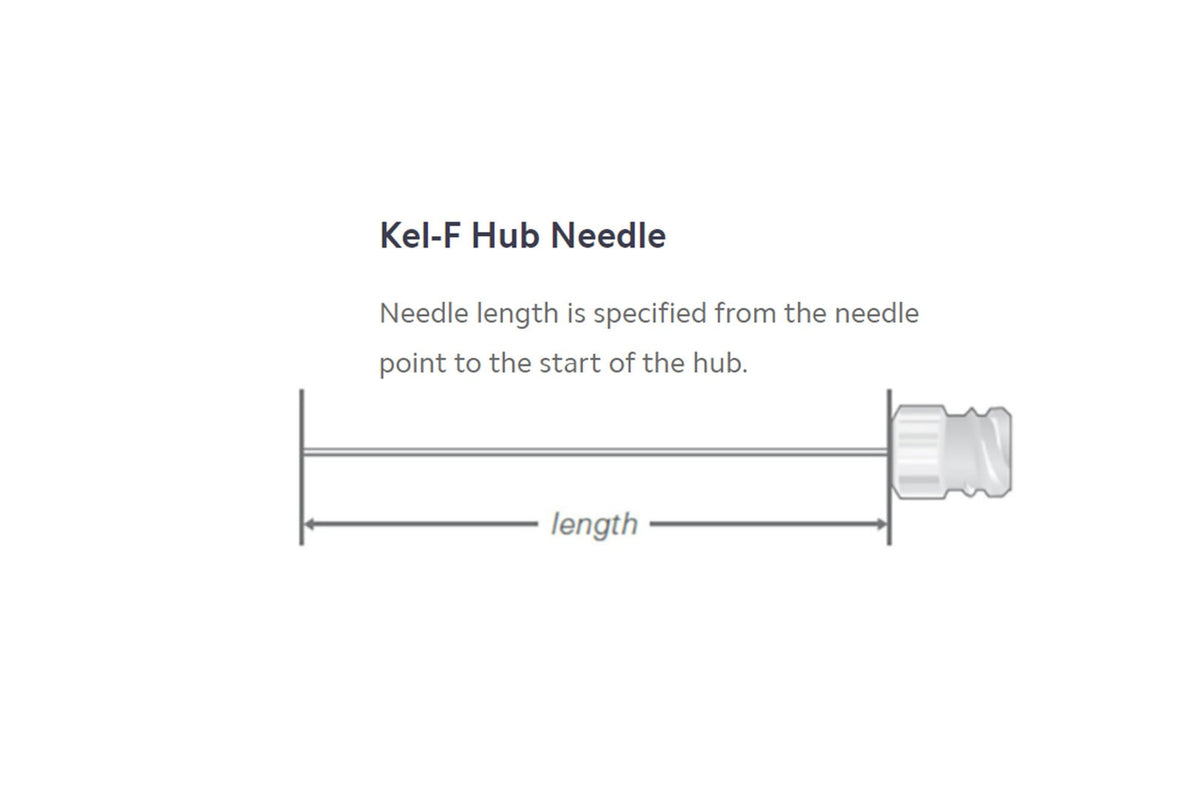 27 gauge, Kel-F Hub Needle (KF) 7750-18 - Lab Needles - Hamilton Company
