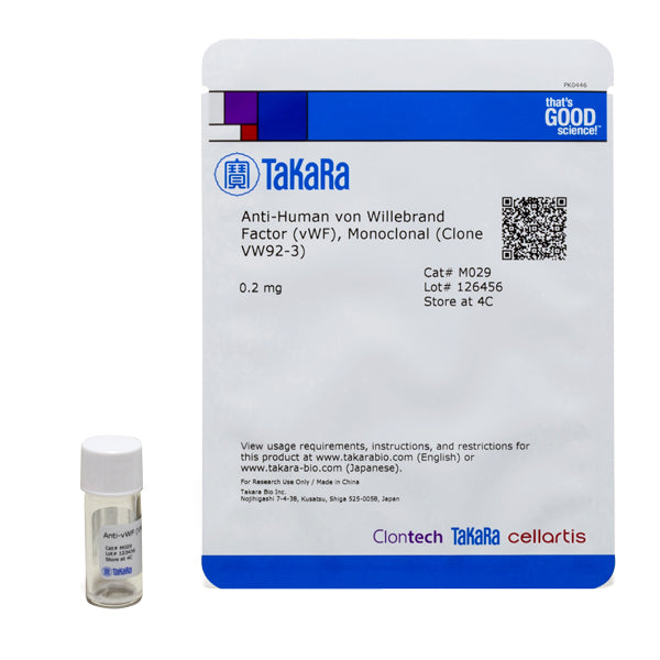 Monoclonal Anti-Human von Willebrand Factor (vWF) (Clone VW92-3) M029 - Uncategorized - Takara Bio
