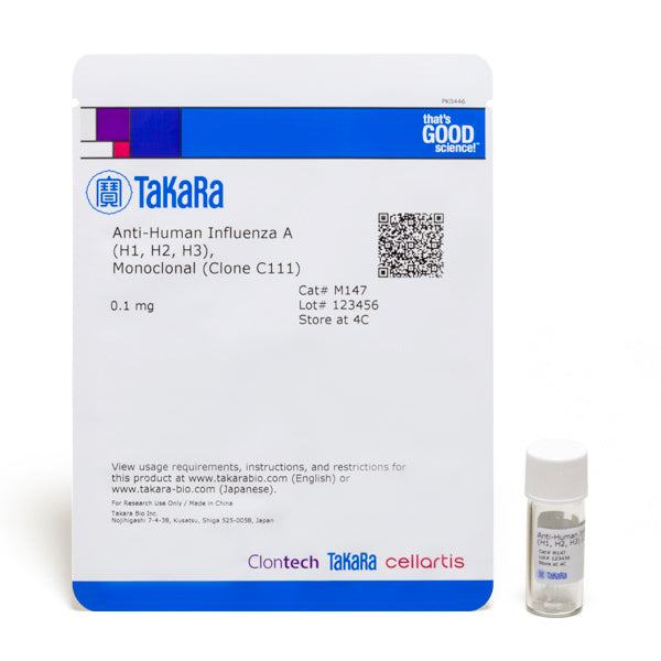 Monoclonal Anti-Influenza A (H1, H2, H3) (Clone C111) M147 - Antibodies and ELISA - Takara Bio