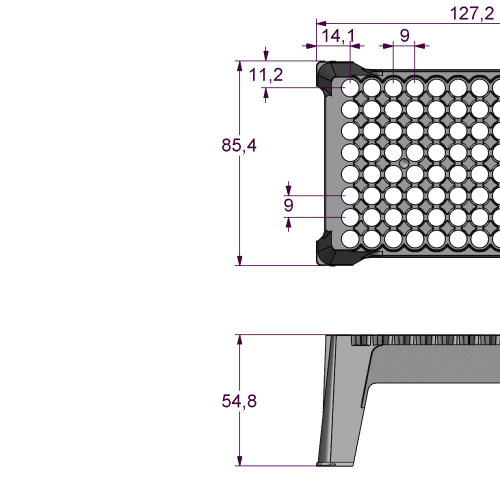 Screw Caps for internally threaded tubes in disposable cap carrier - Sample Storage Caps - Micronic
