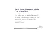 26s gauge, Varian Small Hub Removable Needle (RN) 202903 - Lab Syringes - Hamilton Company