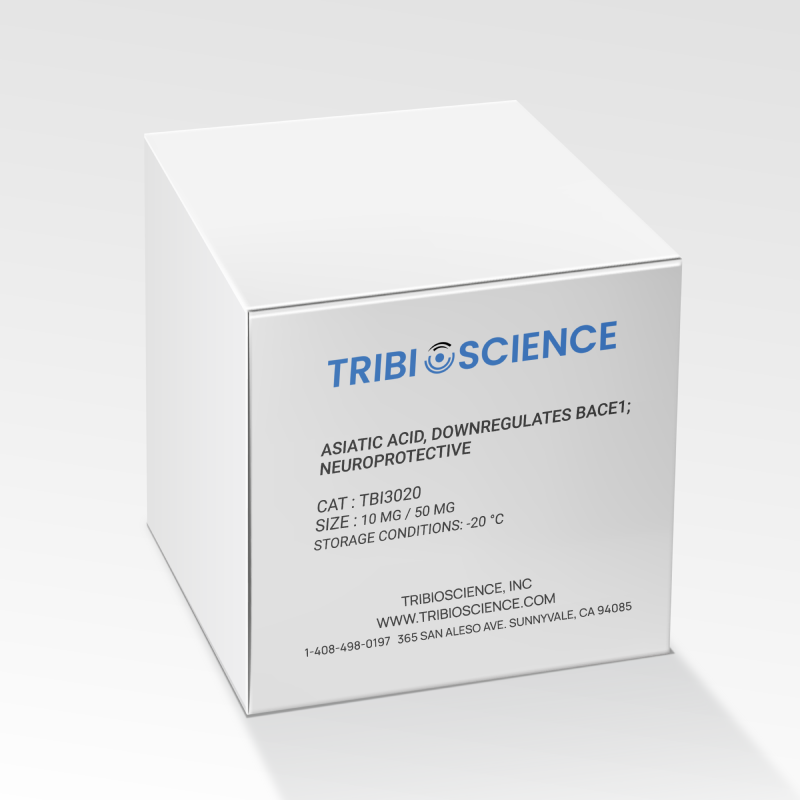 Asiatic acid, Downregulates BACE1; Neuroprotective TBI3020 - Biochemical Inhibitors - TriBioScience