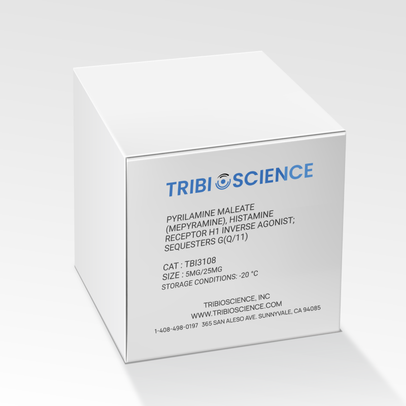 Pyrilamine maleate (Mepyramine), Histamine receptor H1 inverse agonist; Sequesters G(q/11) TBI3108 - Biochemical Inhibitors