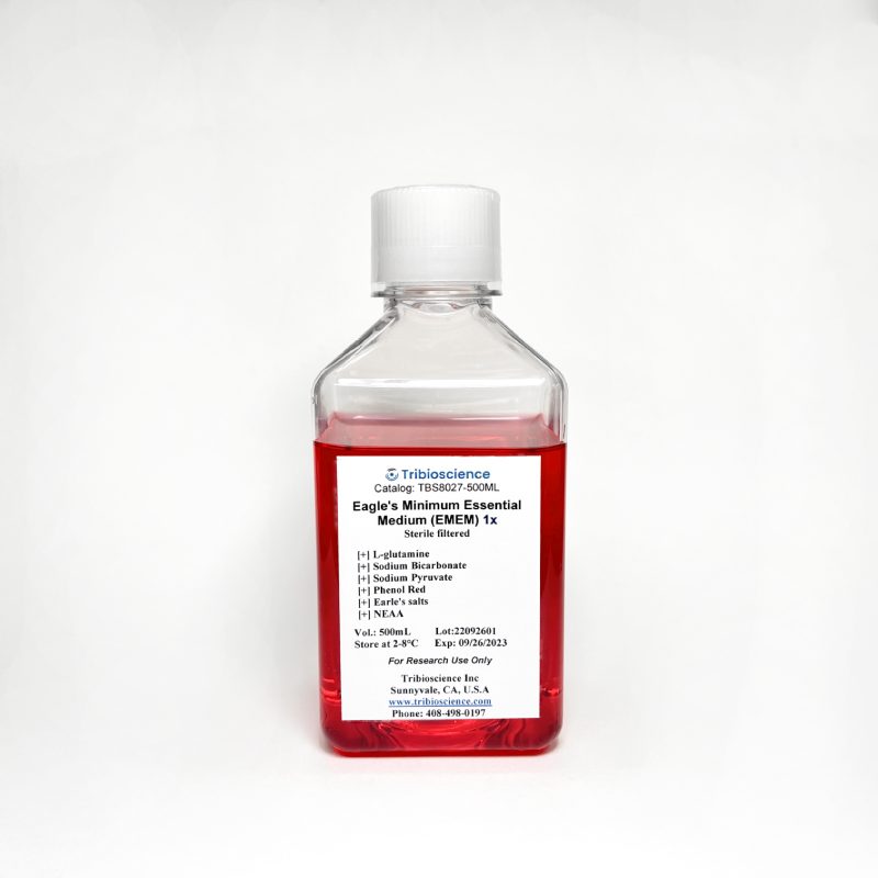 Eagle’s Minimum Essential Medium (EMEM) with L-Glutamine, Phenol Red, 1x TBS8027-500 - Life Science - TriBioScience