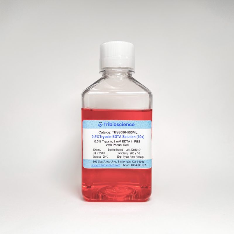 0.5% Trypsin-EDTA (10x) in PBS, pH 7.2-8.0 TBS8086-100ML - Life Science - TriBioScience
