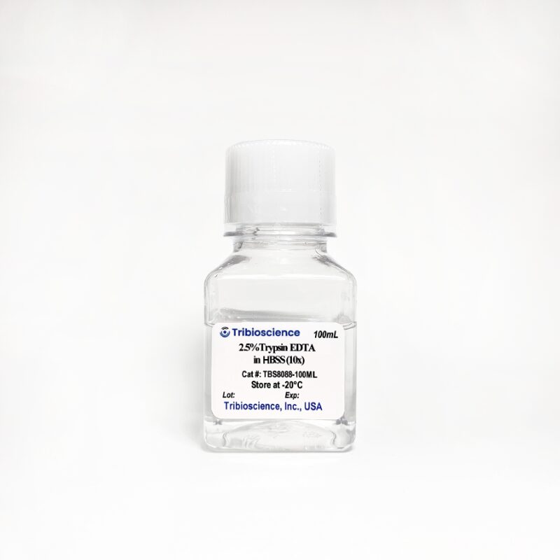 0.25% Trypsin-EDTA(1x) in HBSS, with Phenol Red, pH 7.2-8.0 TBS8087-100ML - Life Science - TriBioScience