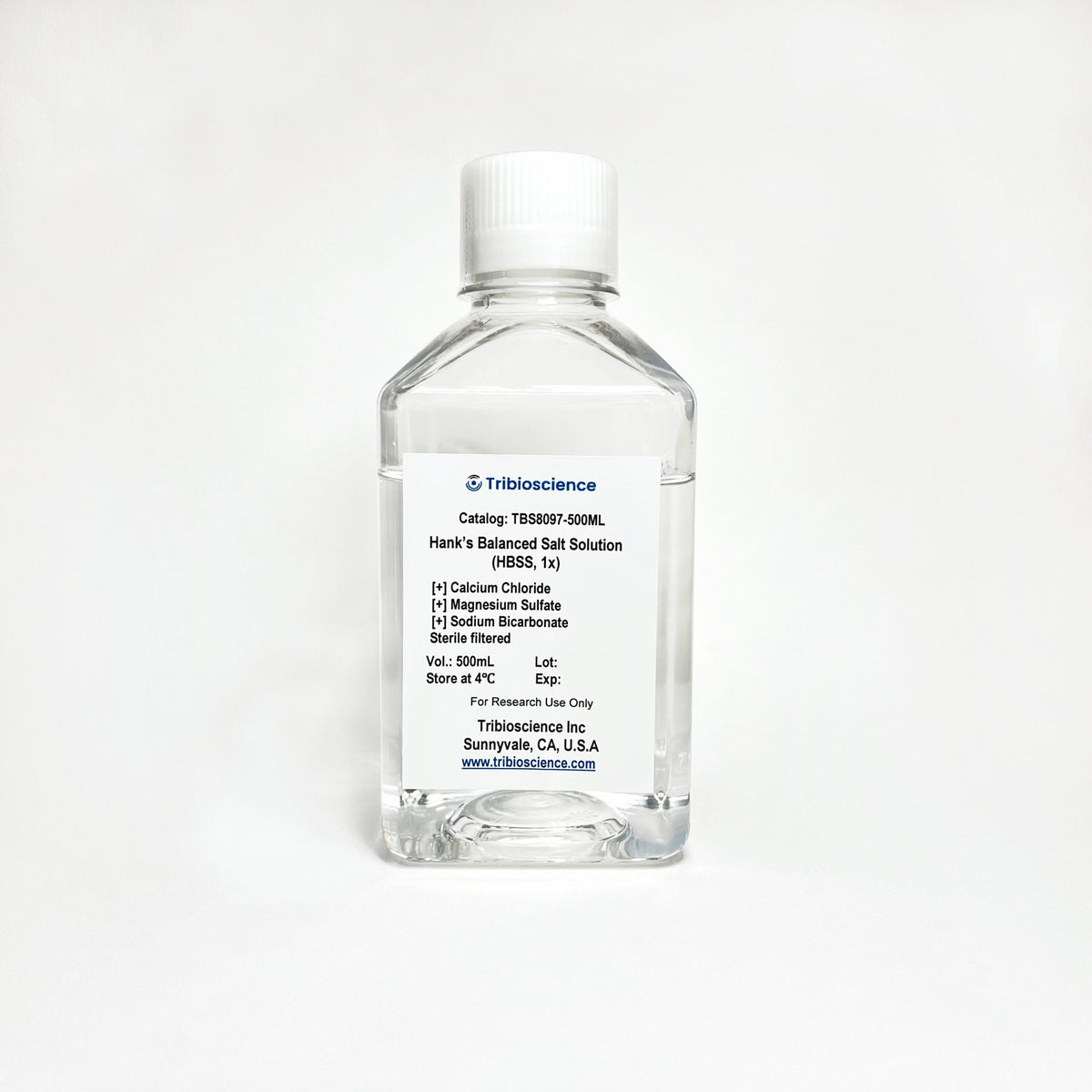 Hanks’ Balanced Salt Solution (HBSS) (Sterile, Tissue Culture Grade) TBS8097-500ML - Life Science - TriBioScience