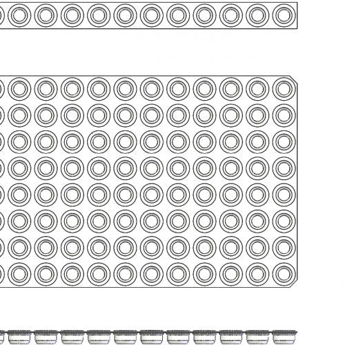 Pierceable TPE Capmats for capping 96 tubes with Internal Thread (Large pack) - Sample Storage Caps - Micronic