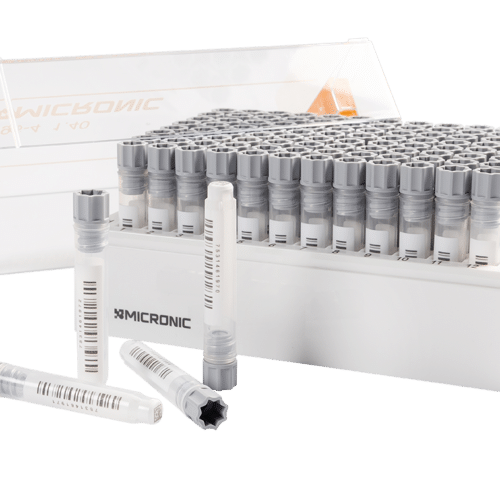 1.40ml Screw Cap Tubes with Internal Thread Hybrid V-bottom - Sample Storage Tubes - Micronic
