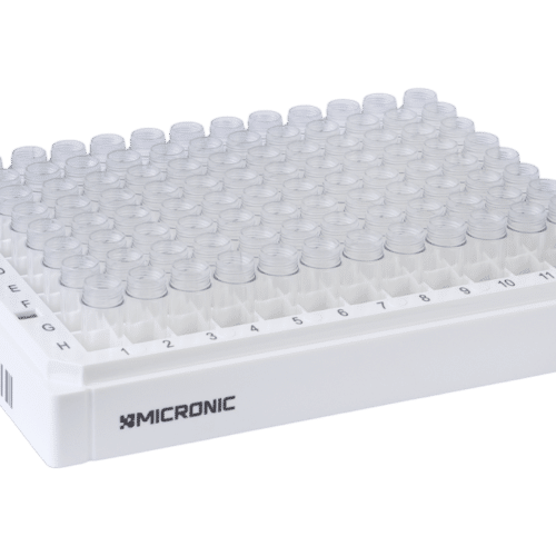 0.75ml X-Clear Screw Cap Tubes with External Thread V-bottom - Sample Storage Tubes - Micronic