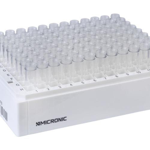 1.40ml X-Clear Screw Cap Tubes with External Thread V-bottom - Sample Storage Tubes - Micronic