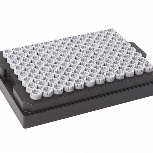 Screw Caps for internally threaded tubes in disposable cap carrier - Sample Storage Caps - Micronic