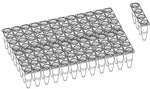 Tear-off 4-tube Mat, 0,2 ml, RP, B – RP,W,4 -Tube Strip Tear Off Mat 96 well format ( 24 x 4) Blunt end B31159 - BIOplastics