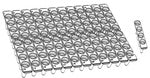 Tear-off 4-tube Mat, 0,1 ml, LP – LP,LF,4 -Tube Strip Tear Off Mat 96 well format ( 24 x 4) with lip B31221 - BIOplastics