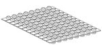 Optical Tear-off domed 8-cap strip mat B56701 - BIOplastics