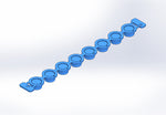EU Optical flat 8-cap strip – UC,EU Optical wide area 8-cap strip, flexible,with wide indented flat cap B79721 - BIOplastics