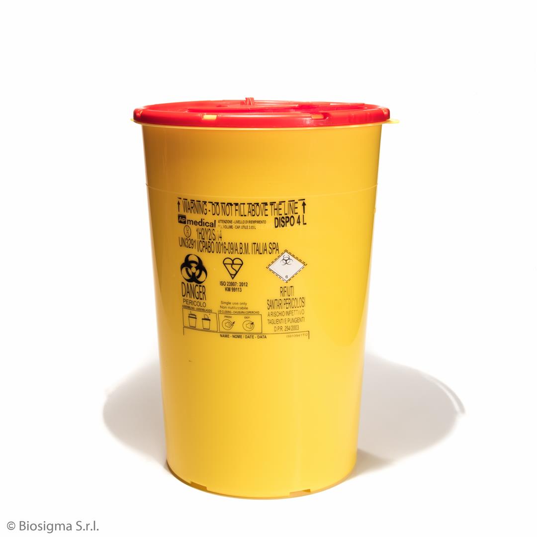 Biohazard Waste Container, Conical DISPO Line, 4 L (BSC306)
