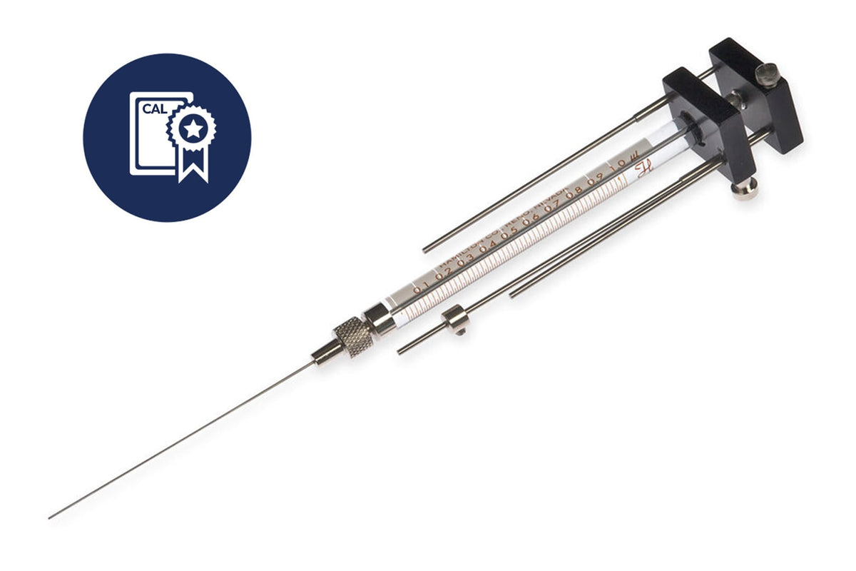 1 µL, Microliter Syringe Knurled Hub (KH), Chaney Adapter, Calibrated Syringe CAL86204 - Lab Syringes - Hamilton Company