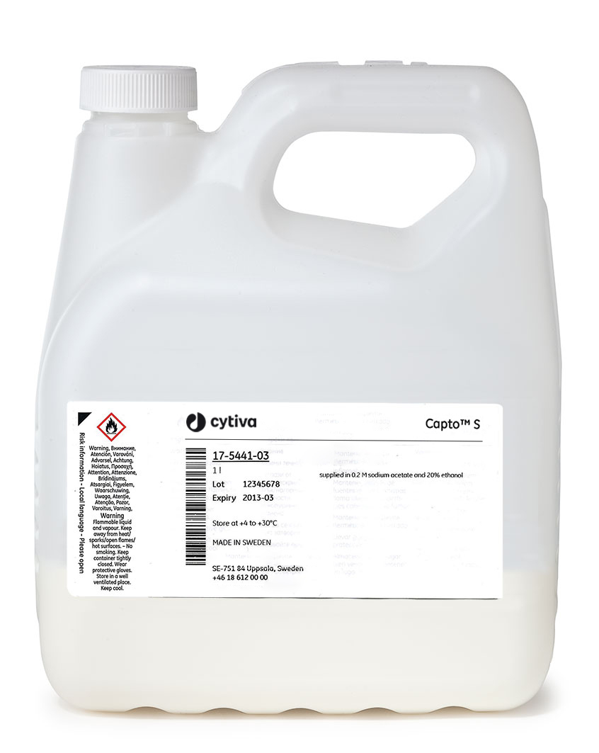 Capto™ S ion exchange chromatography resin 17544103 - Chromatography products - Cytiva