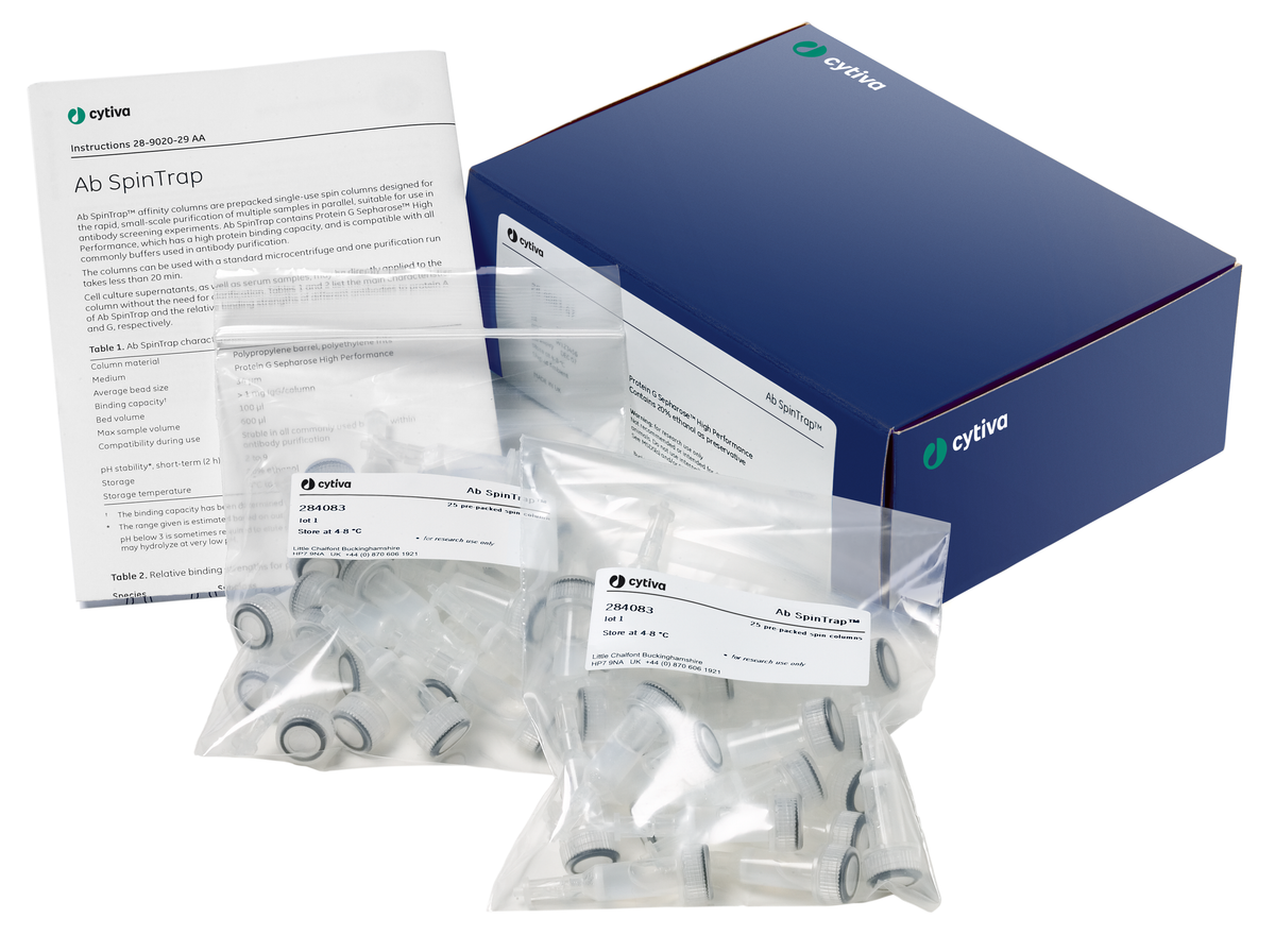 Ab SpinTrap™ columns and buffer kit 28408347 - Chromatography products - Cytiva
