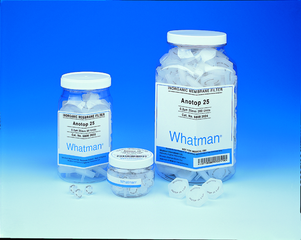 Whatman™ Anotop™ non-sterile Anopore™ syringe filters for ion chromatography (IC) 6809-9244 - Lab filtration products