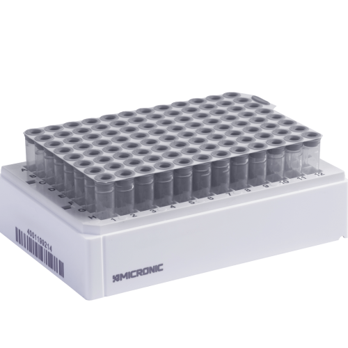 Pierceable TPE Capmats for capping 96 tubes with Internal Thread (Large pack) - Sample Storage Caps - Micronic