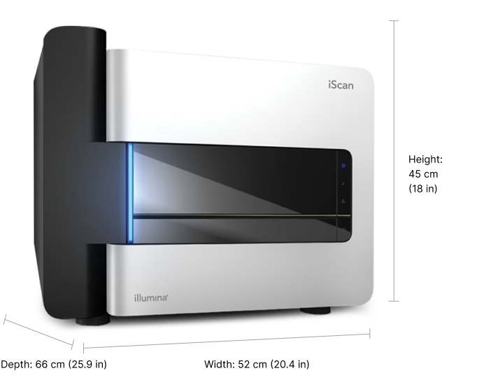 iScan System (110/220V) SY-101-1001 dimensions - Illumina