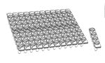 Tear-off 4-tube Mat, 0,1 ml, LP, FD – LP,UC,4 -Tube Strip Tear Off Mat 96 well format ( 24 x 4) Firm Deck with lip K1221FD…