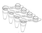 EU 0.1 ml Thin-wall 4-tube strip – LP, LF, Single Attached Optical indented Flat Cap (Low-profile) patented product B46001…