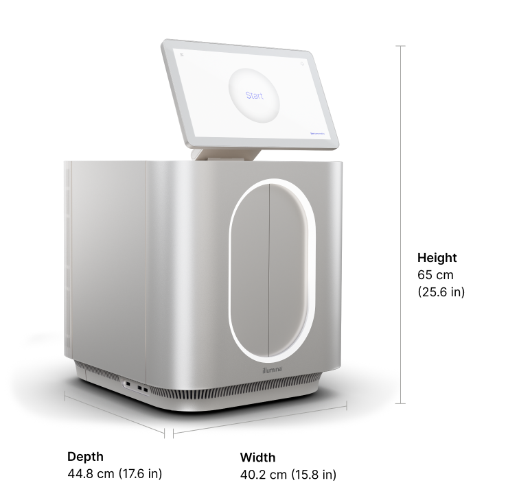 MiSeq i100 Plus System 20115695 dimensions - Illumina