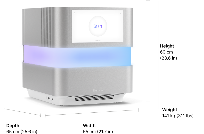 NextSeq 2000 Sequencing System 20038897 dimensions - Illumina