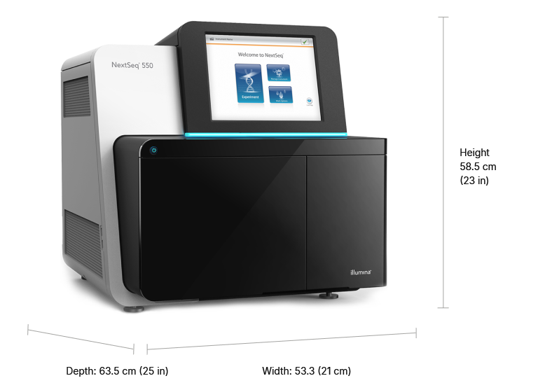 NextSeq 550 Sequencing System SY-415-1002 dimensions - Illumina