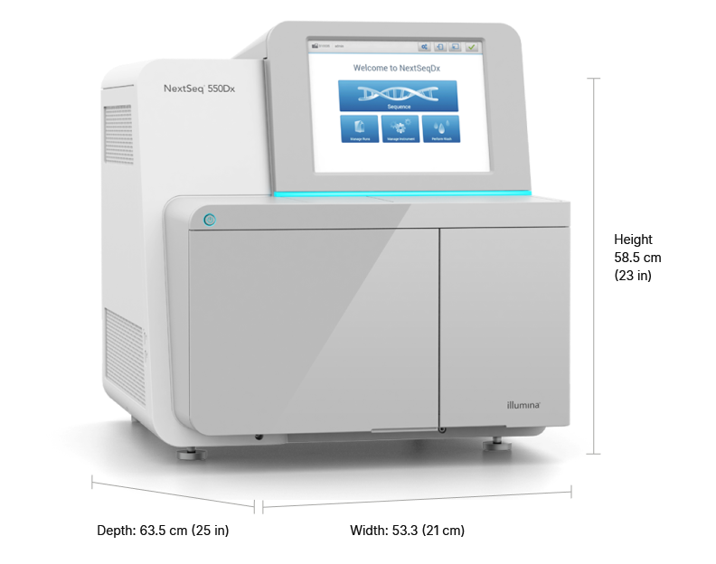 NextSeq 550Dx Sequencing System 20005715 dimensions - Illumina
