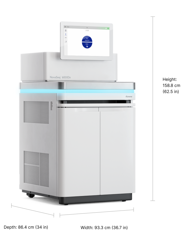 NovaSeq 6000Dx Sequencer Instrument 20068232 dimensions - Illumina