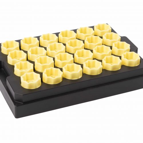 Screw Caps for internally threaded tubes in disposable cap carrier - Sample Storage Caps - Micronic