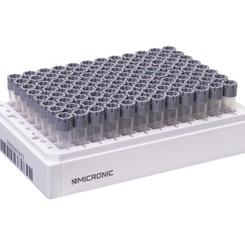 0.80ml Screw Cap Tubes with External Thread V-bottom - Sample Storage Tubes - Micronic