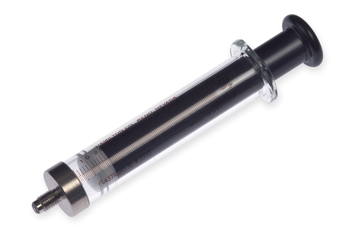 10 mL, Gastight Syringe, ChemSeal (C, 1/4"-28) 81660 - Lab Syringes - Hamilton Company