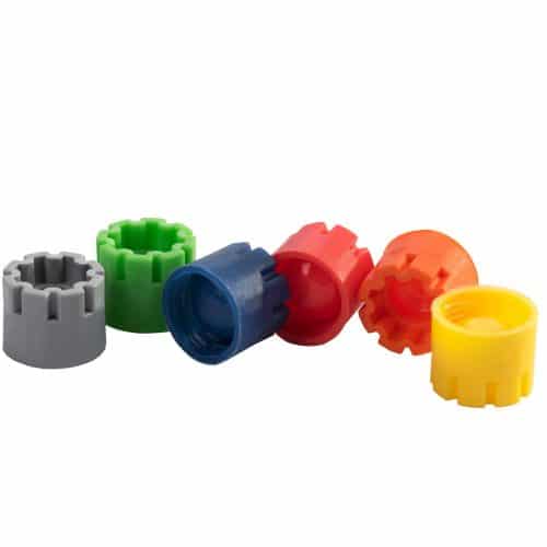 Screw Caps for externally threaded tubes in 96-well format - Sample Storage Caps - Micronic