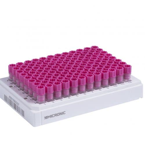0.75ml Push Cap Tubes V-bottom - Sample Storage Tubes - Micronic